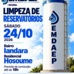 FALTA TEMPORÁRIA DE AGUA NO IANDARA E HOUSOUME AMANHÃ DIA 24